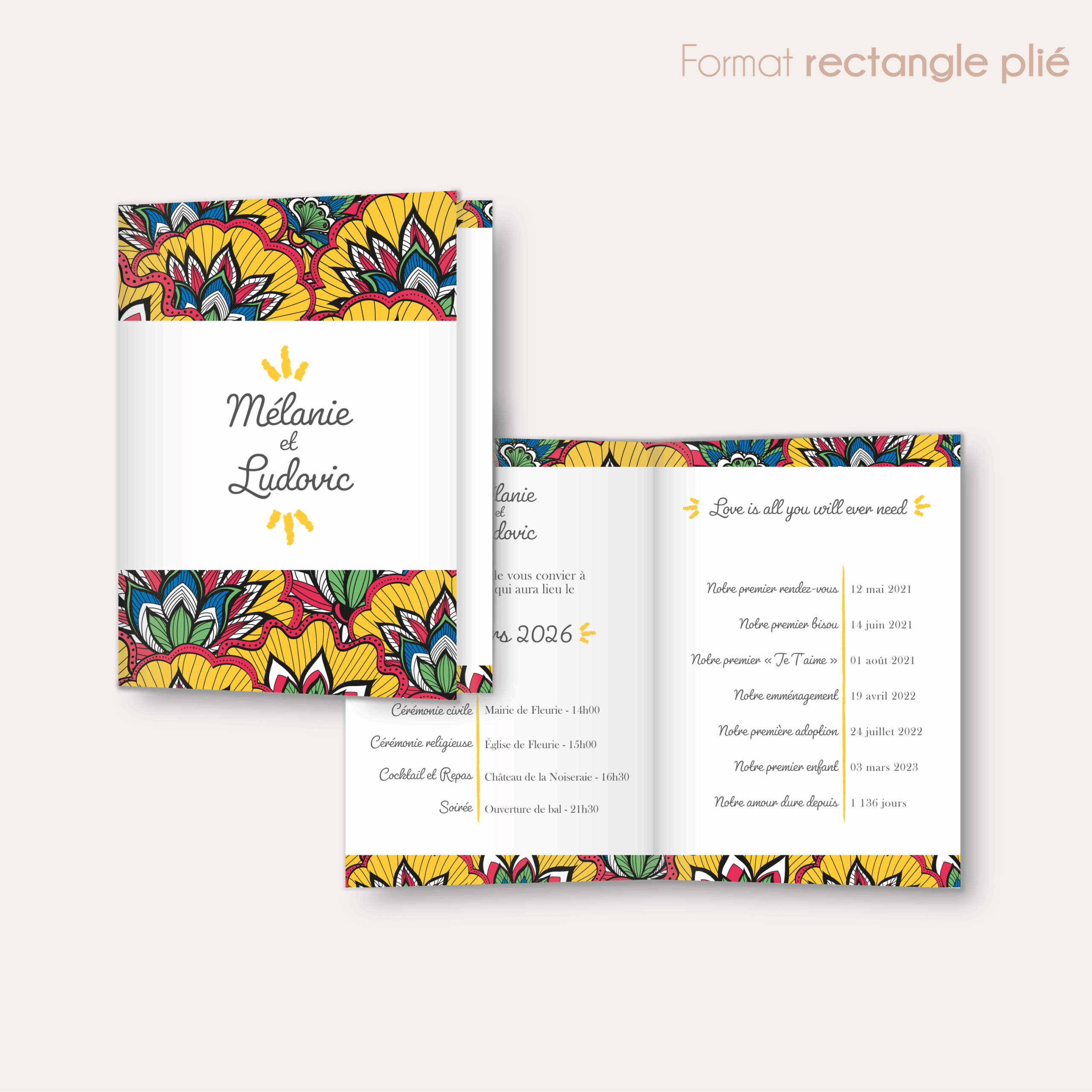 Chamarré - faire-part rectangle plié_Plan de travail 1