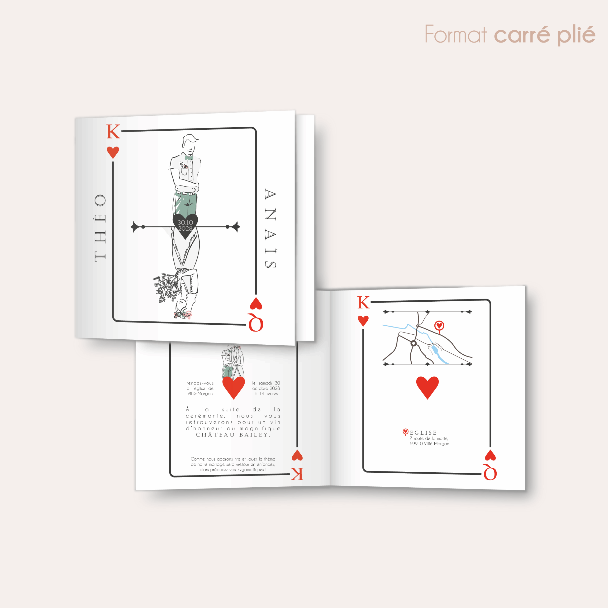 Majesté - faire-part carré plié_Plan de travail 1