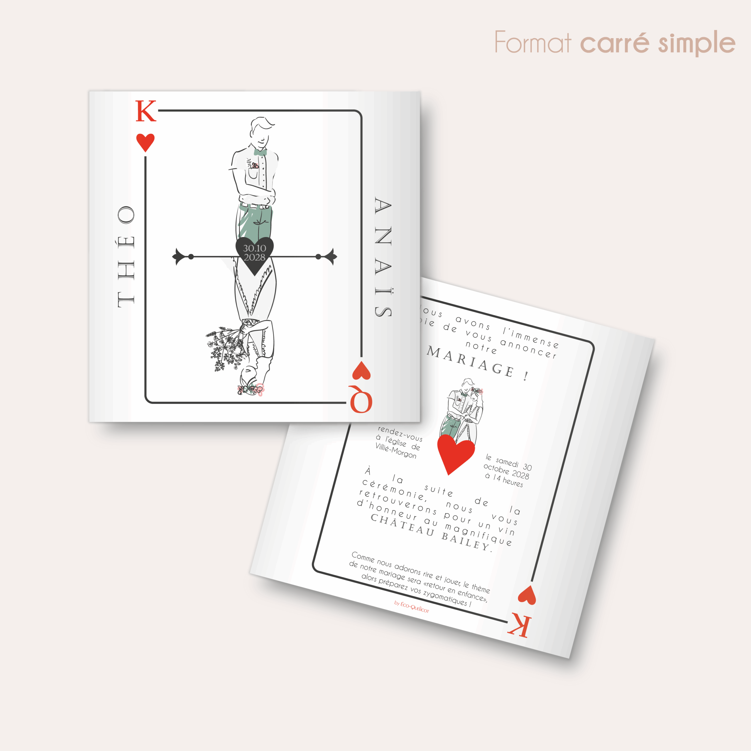 Majesté - faire-part carré simple_Plan de travail 1