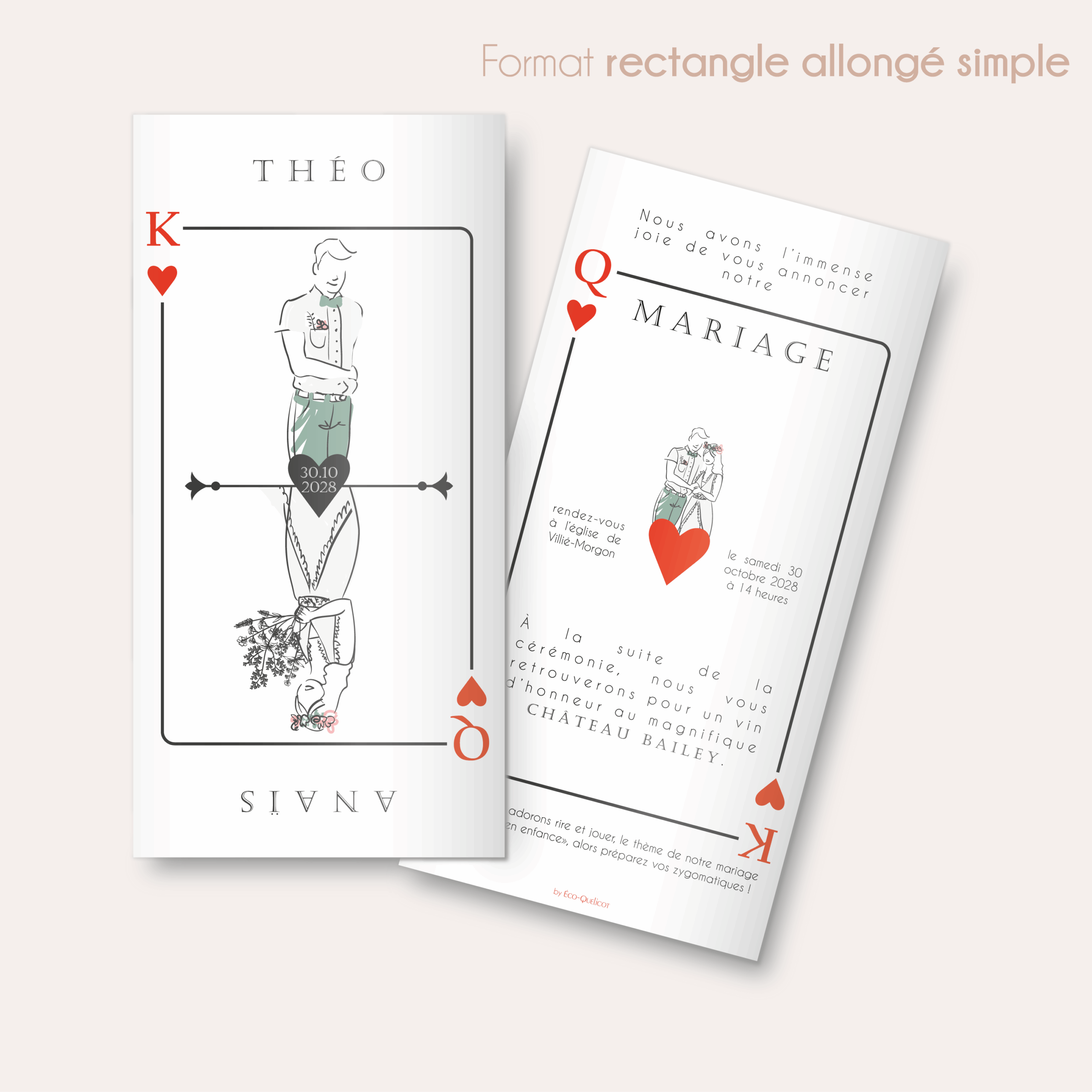 Majesté - faire-part rectangle allongé simple_Plan de travail 1