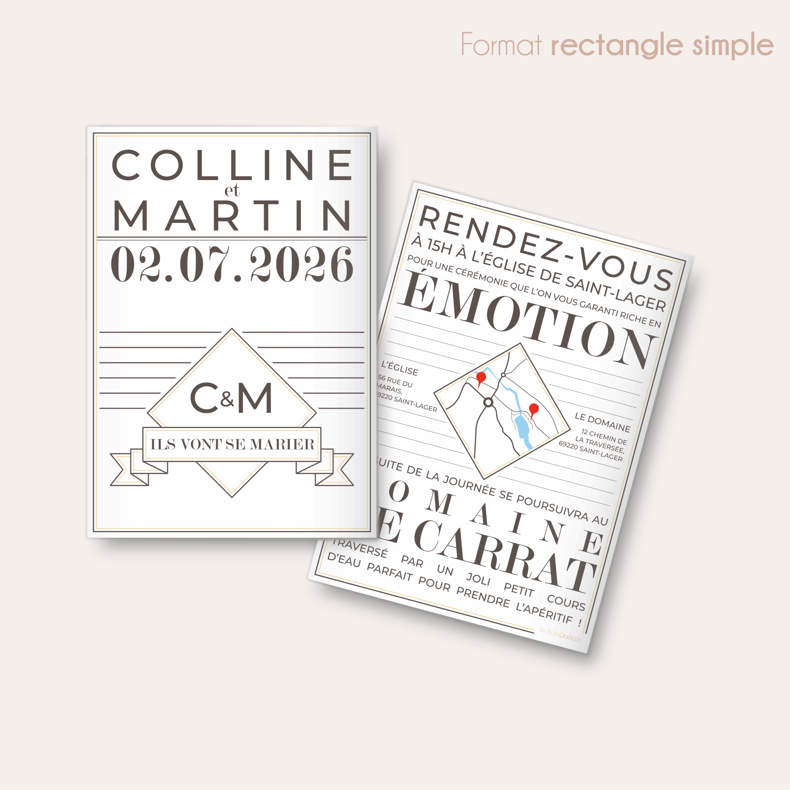 Petit journal - faire-part rectangle simple_Plan de travail 1
