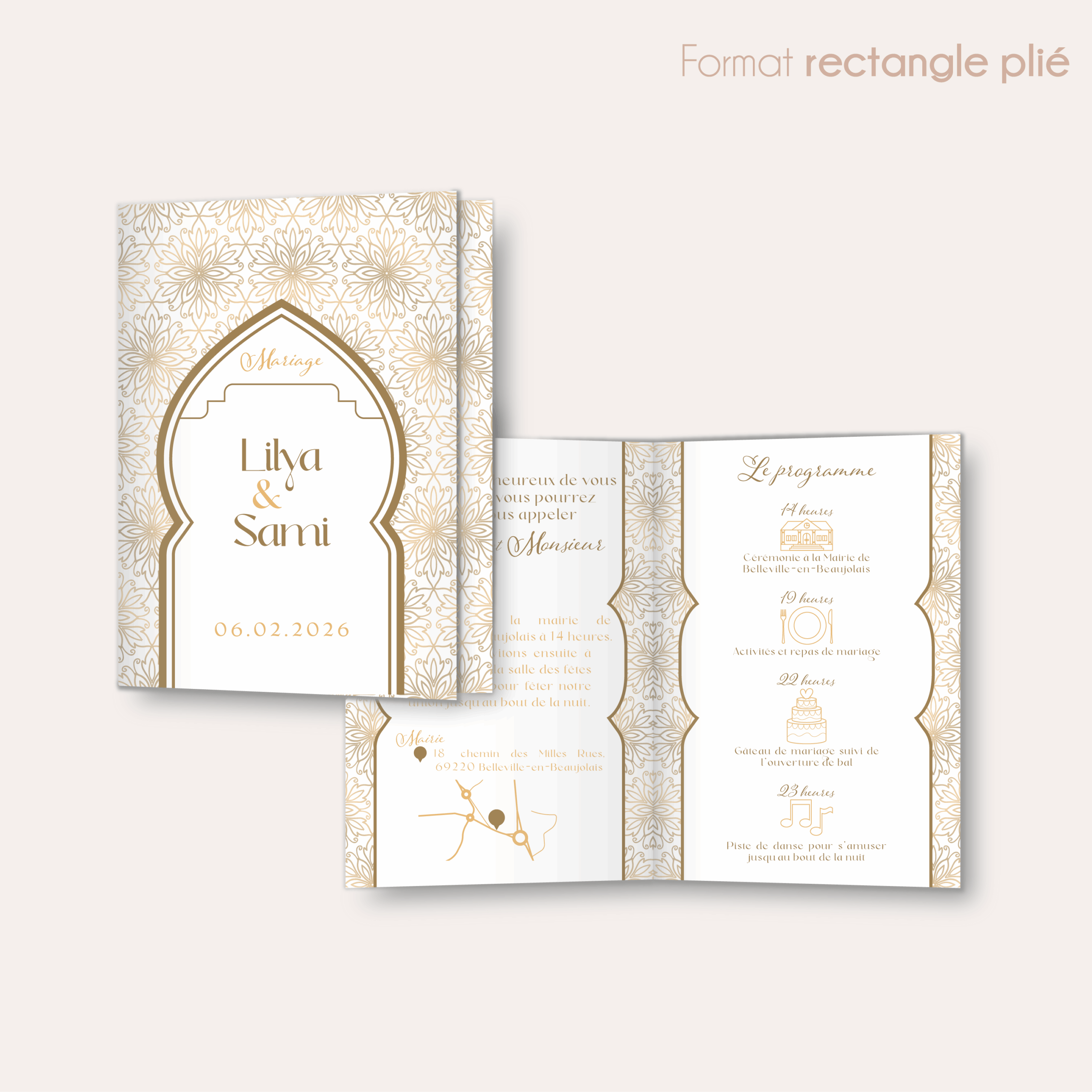 Scintillant - faire-part rectangle plié_Plan de travail 1