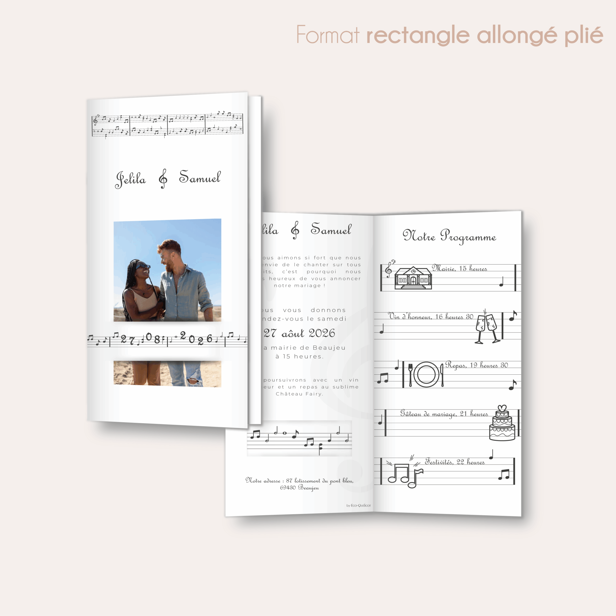Symphonie - faire-part rectangle allongé plié_Plan de travail 1
