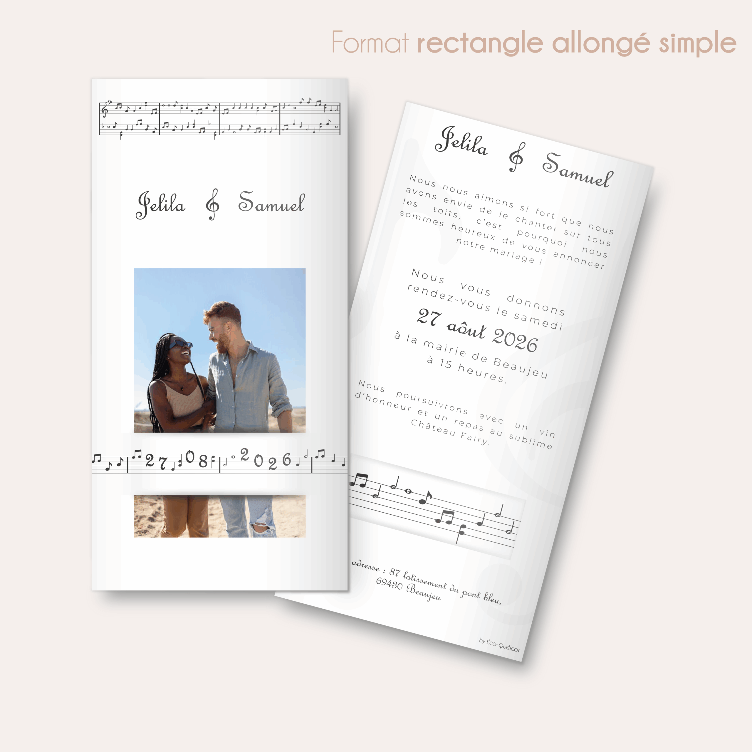 Symphonie - faire-part rectangle allongé simple_Plan de travail 1