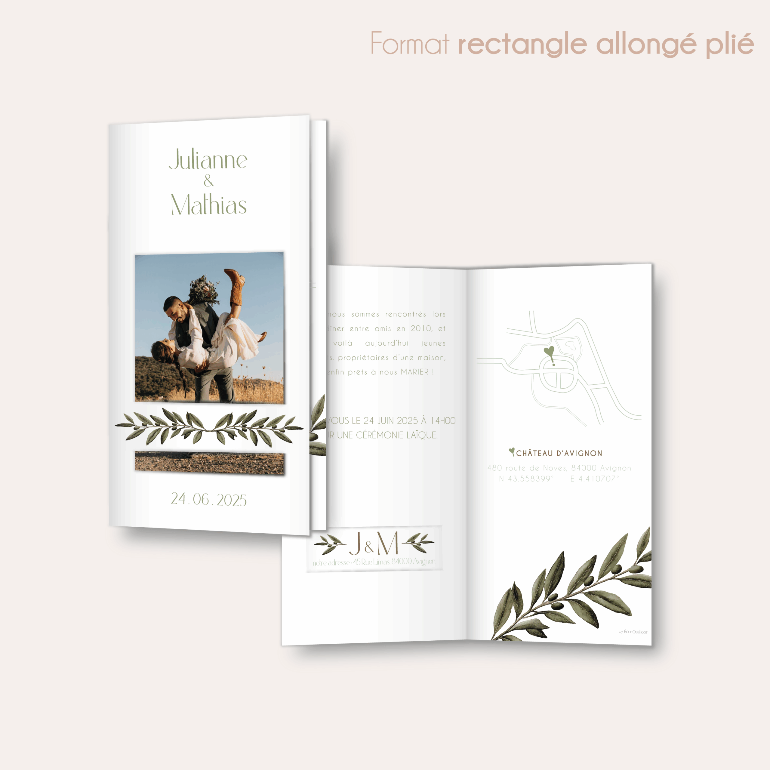 Olivier - faire-part rectangle allongé plié_Plan de travail 1