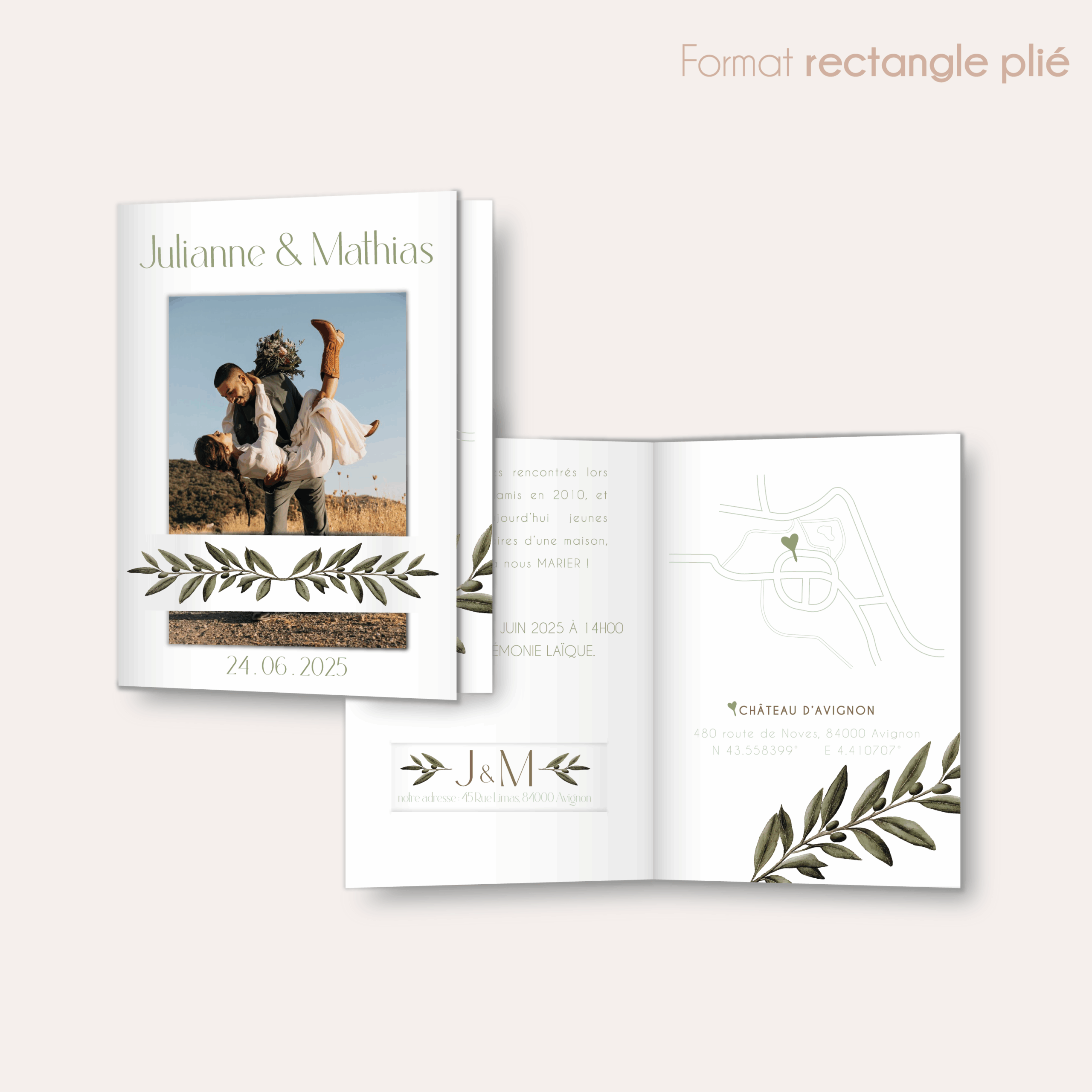 Olivier - faire-part rectangle plié_Plan de travail 1