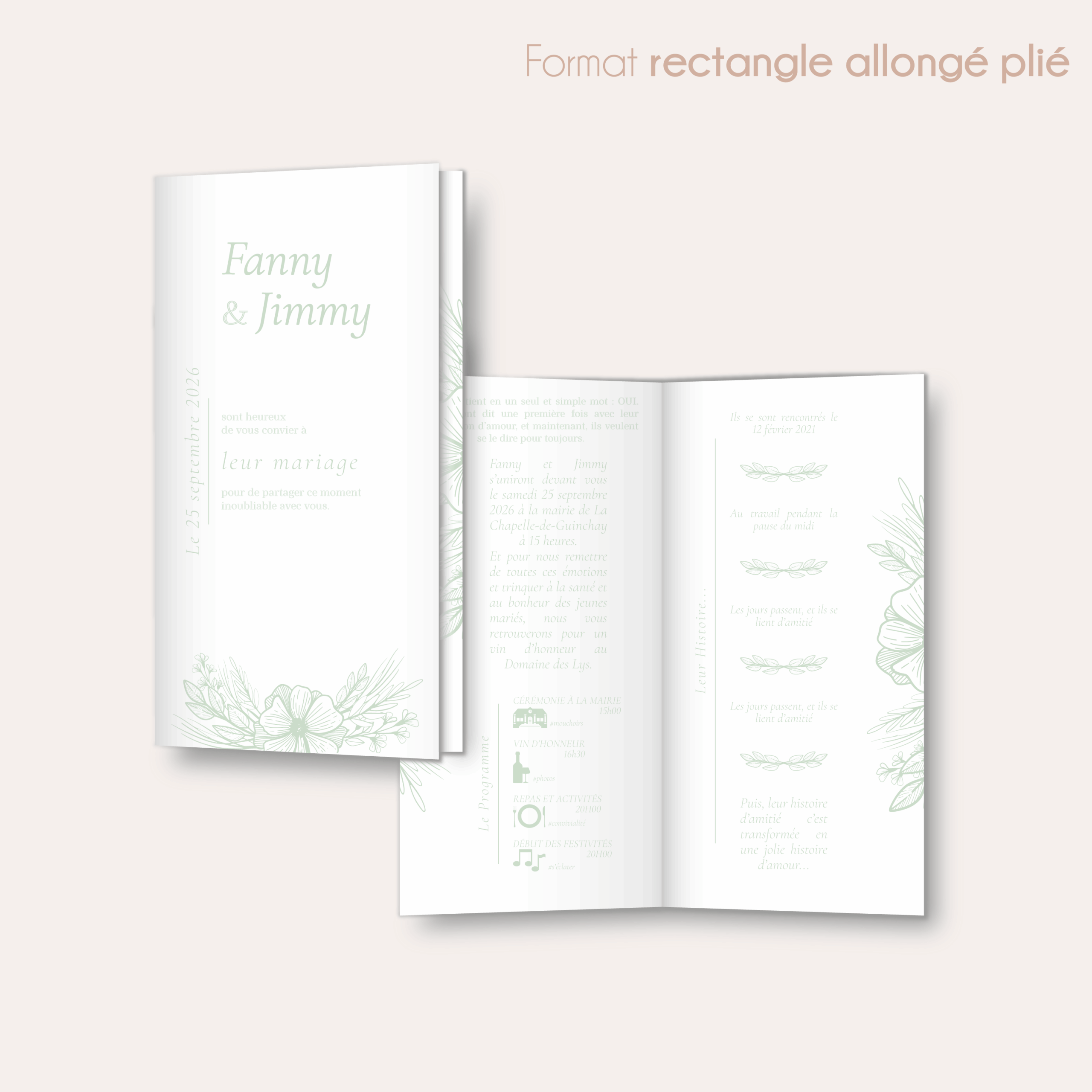 Séduisant - faire-part rectangle allongé plié_Plan de travail 1