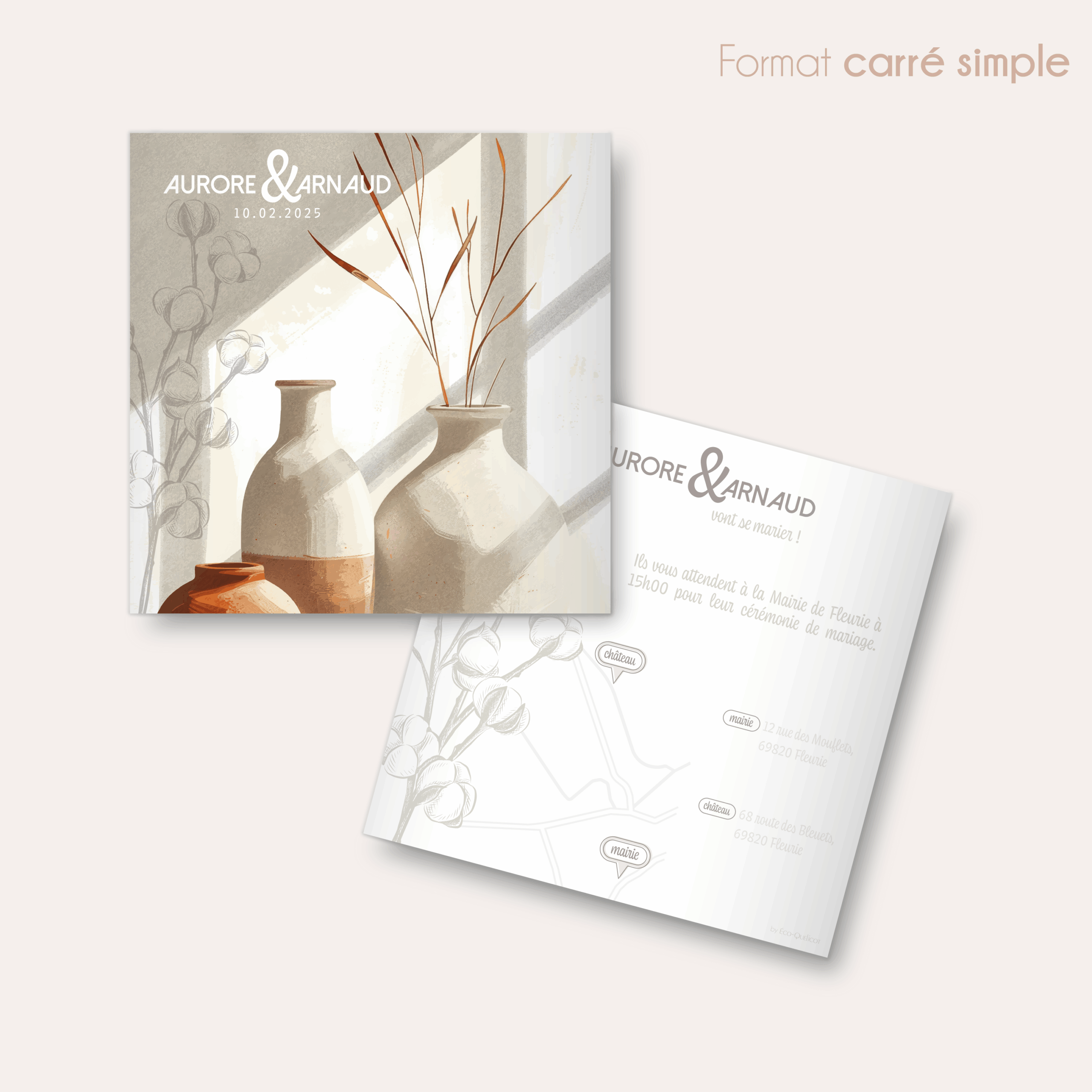 Soyeux - faire-part carré simple_Plan de travail 1